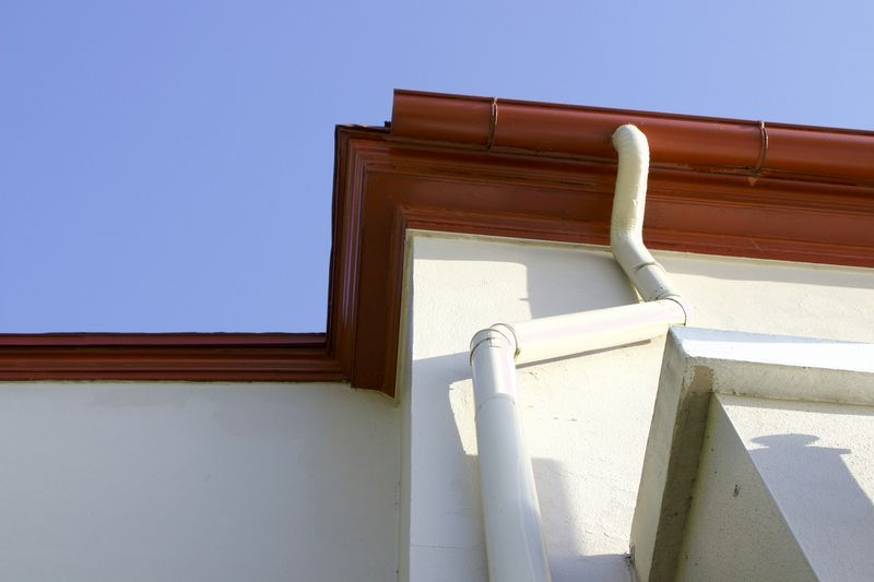 Downspout running down the corner of a house