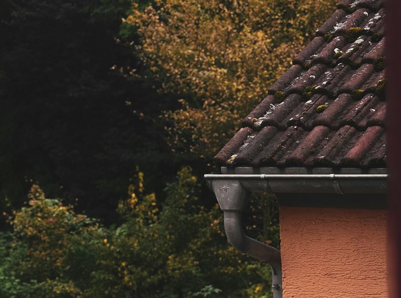 Continuous seamless gutter run along a roof edge